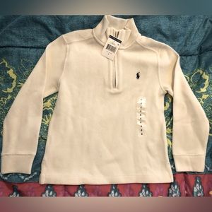 NWT Boys Polo Ralph Lauren Off White Sweater Sz 5